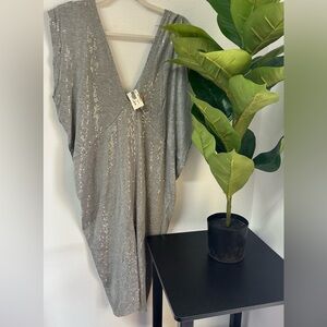 Velvet Gray Party Dress, NWT, Size L